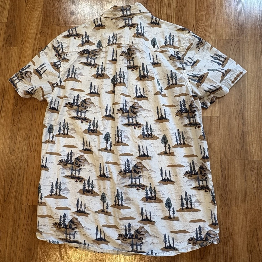 The North Face Men's Baytrail Pattern Button Up Short Sleeve Shirt Size Large - Picture 8 of 9